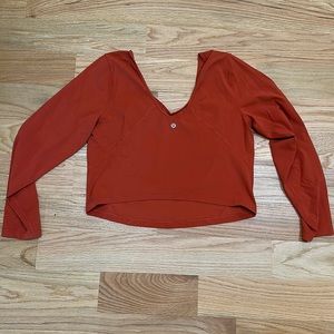 LULULEMON long-sleeve crop Align Long-Sleeve Orange Size 16